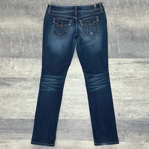 Peoples Liberation Bootcut Jeans Womens 3/4 (30X32) Low Rise Star Flap Pocket